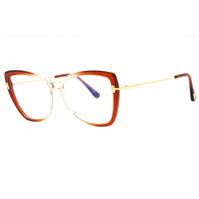 Tom Ford Ladies Orange Cat Eye Eyeglass Frames Ft5882-b 044 55