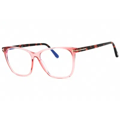 Tom Ford Ladies Pink Cat Eye Eyeglass Frames Ft5762b In Brown
