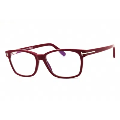 Tom Ford Ladies Pink Rectangular Eyeglass Frames Ft5713b In Burgundy