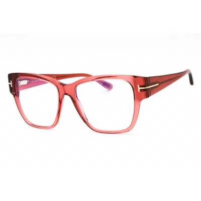 Tom Ford Ladies Pink Rectangular Eyeglass Frames Ft5745b