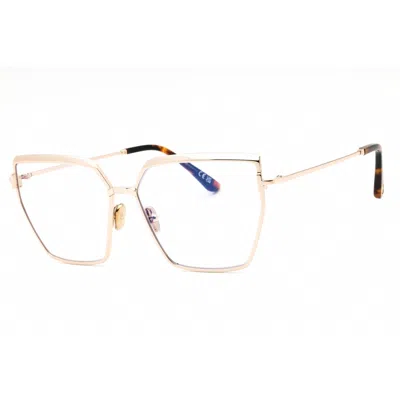 Tom Ford Ladies Rose Gold Tone Cat Eye Eyeglass Frames Ft5946b