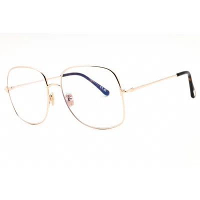 Tom Ford Ladies Rose Gold Tone Oversized Eyeglass Frames Ft6048b