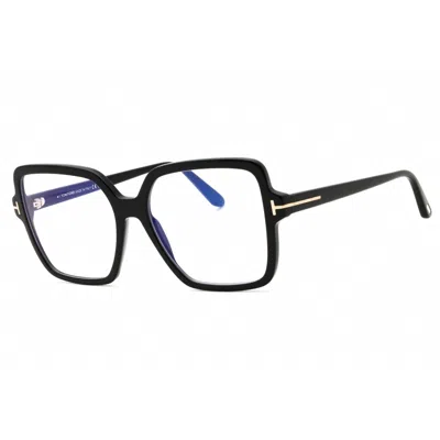 Tom Ford Ladies Shiny Black Square Eyeglass Frames Ft6063-b@56001#