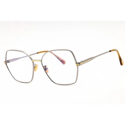 Tom Ford Ladies Silver Tone Oversized Eyeglass Frames Ft5876b