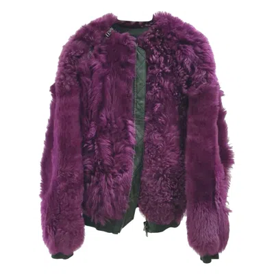 Pre-owned Tom Ford Lamb Fur Chubby Bomber Jacket Sz.38 In Black
