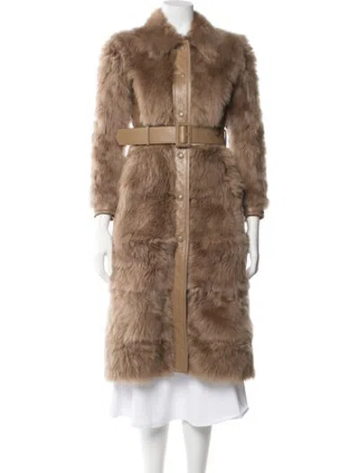 Pre-owned Tom Ford Lamb Fur Fur Coat W/ Tags In Brown