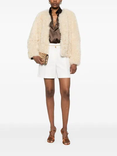 Tom Ford Lamb Fur Jacket In White
