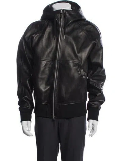 Pre-owned Tom Ford Lamb Leather Bomber Jacket In Black