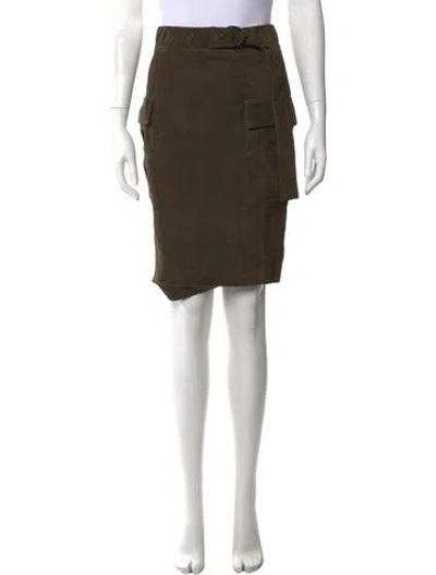 Pre-owned Tom Ford Lamb Leather Knee-length Skirt In Green