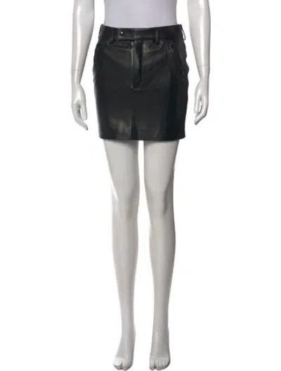 Pre-owned Tom Ford Lamb Leather Mini Skirt W/ Tags In Black
