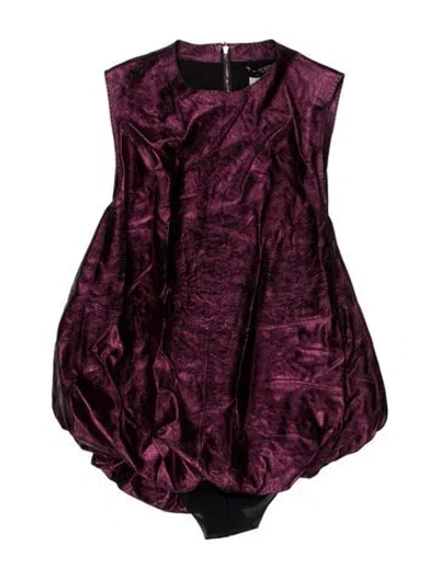 Pre-owned Tom Ford Lamb Leather Paisley Print Bodysuit