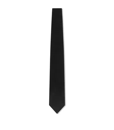Tom Ford Lamb Leather Tie In Black
