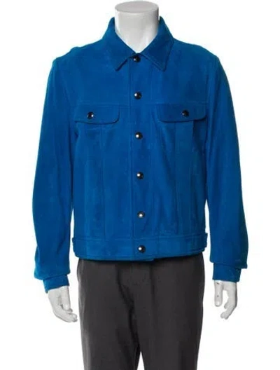 Pre-owned Tom Ford Lambskin Denim Jacket In Blue