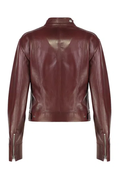 Tom Ford Lambskin Jacket In Brown