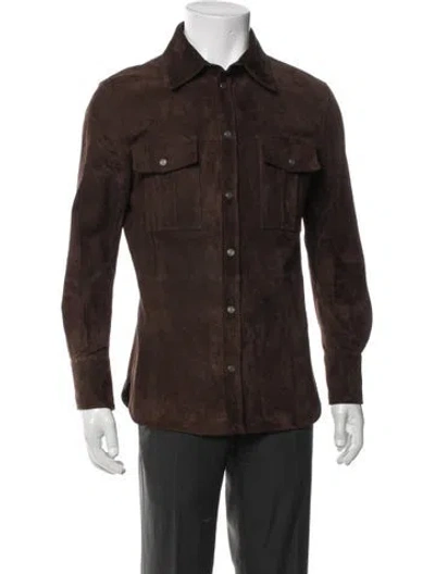 Pre-owned Tom Ford Lambskin Jacket In Brown