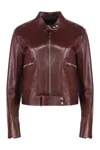 Tom Ford Long-sleeved Leather Jacket In Brown