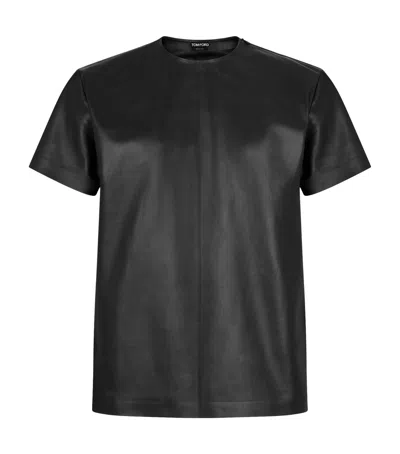 Tom Ford Lambskin T-shirt In Black
