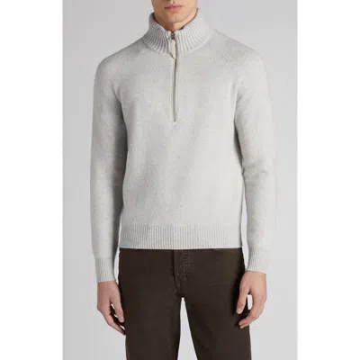 TOM FORD TOM FORD LAMBSWOOL & CASHMERE HALF ZIP SWEATER