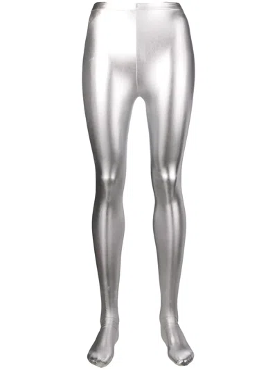 Tom Ford Lamé Tights In Silver