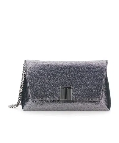 TOM FORD LAMINATED HAMMERED-EFFECT FABRIC MINI BAG
