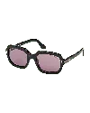 Tom Ford Lana 53mm Rectangular Sunglasses In Black