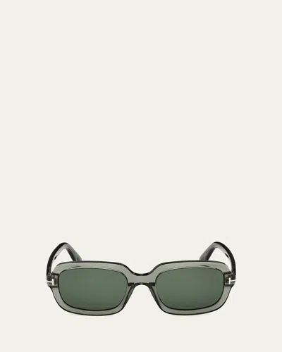 Tom Ford Lana-02 53mm Square Sunglasses In Green