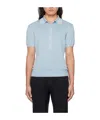 Tom Ford Blue Spread Collar Polo In Blue