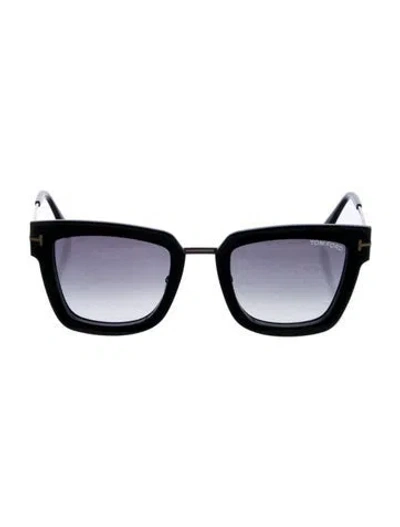 Pre-owned Tom Ford Lara 02 Square Sunglasses In Black
