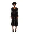Tom Ford Large Ladder Long-sleeved Dress In Black