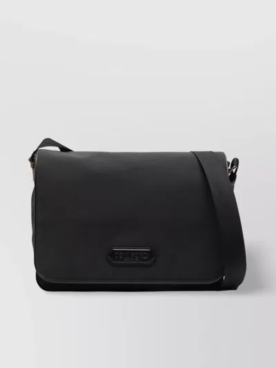 Tom Ford Large Messenger Bag In Recycled Nylon In Black