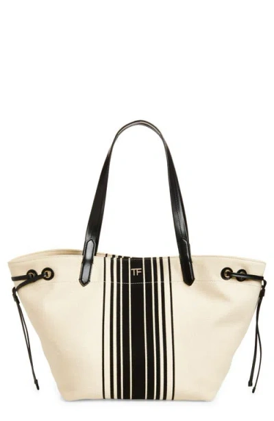 Tom Ford Large Stripe Jacquard Tote In Multi
