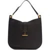 Tom Ford Large Tara Leather Hobo Bag In Brown