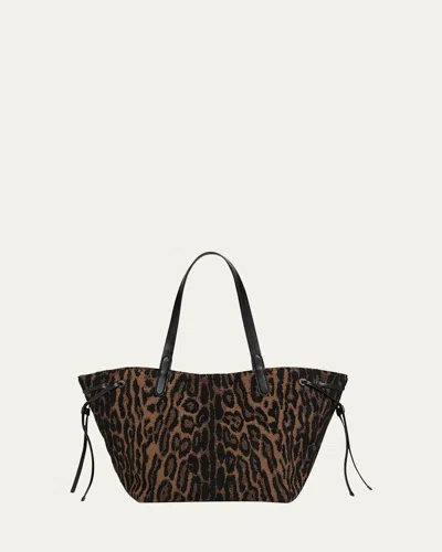 Tom Ford Large Tote Bag In Ocelot Jacquard