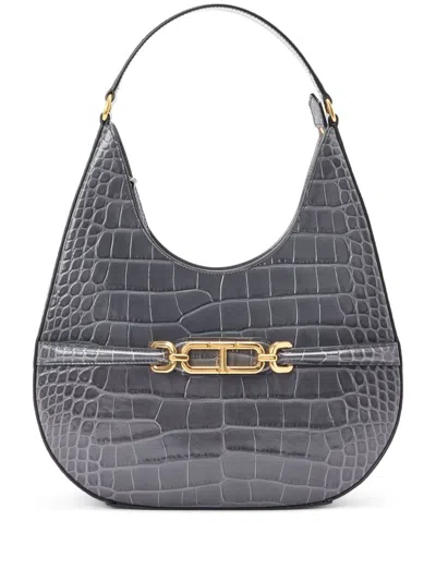 Tom Ford Large Whitney Shoulder Bag In Grey