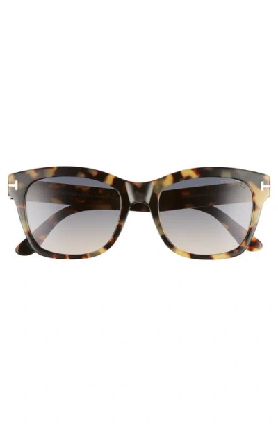 Tom Ford Lauren 52mm Sunglasses In Havana/gradient Smoke