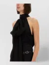 Tom Ford "lavalliere" Blouse With Belt And Bow