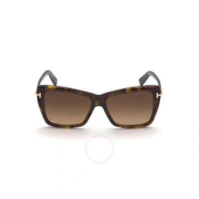 Tom Ford Leah Brown Butterfly Ladies Sunglasses Ft0849 52f 64 In Multi-color