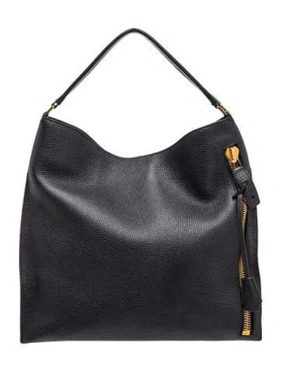 Pre-owned Tom Ford Leather Alix Small In Black
