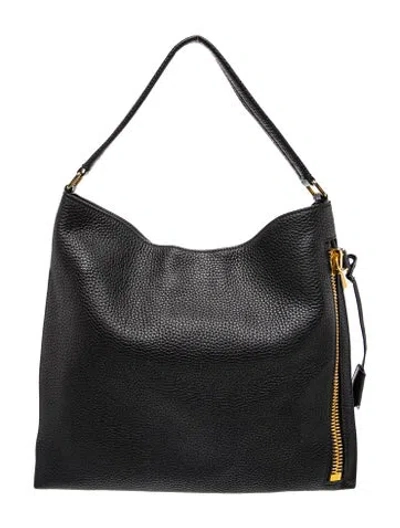Pre-owned Tom Ford Leather Alix Small In Black