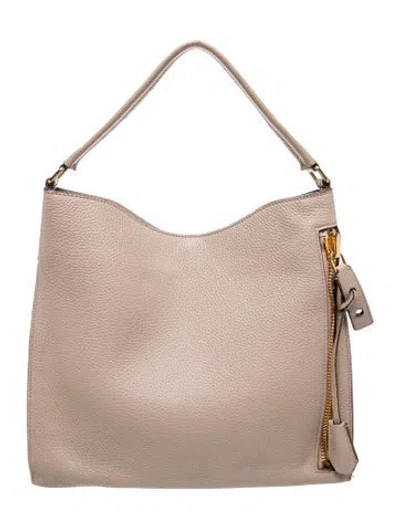 Pre-owned Tom Ford Leather Alix Small In Neutrals