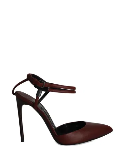 Pre-owned Tom Ford Leather Ankle-strap Pumps In Brown