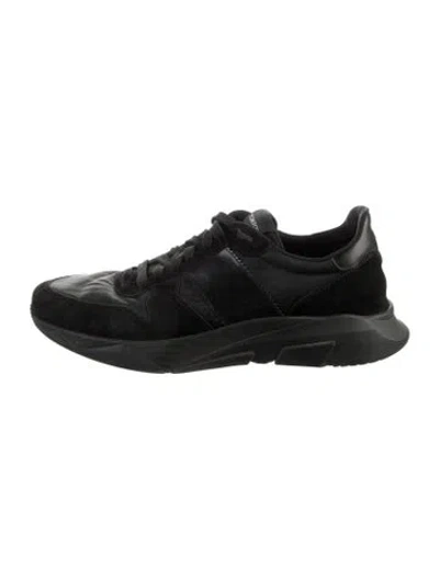 Pre-owned Tom Ford Leather Athletic Sneakers In Black