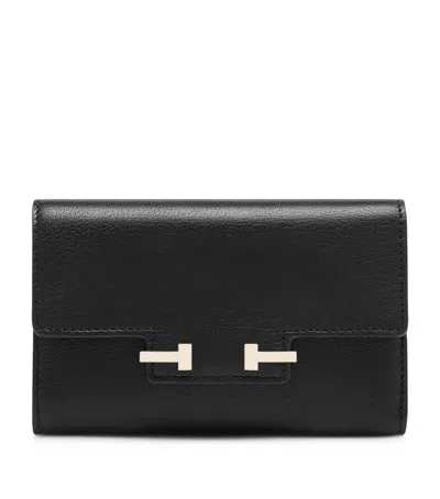Tom Ford Leather Aube Wallet In Black