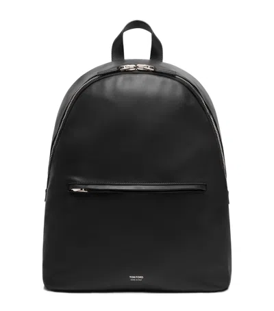 Tom Ford Leather Backpack In Black