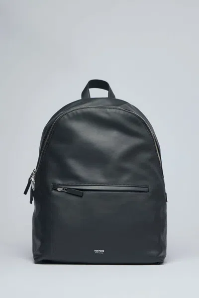 Tom Ford Leather Backpack In Black
