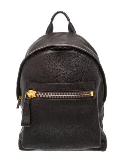 Pre-owned Tom Ford Leather Backpack In Black