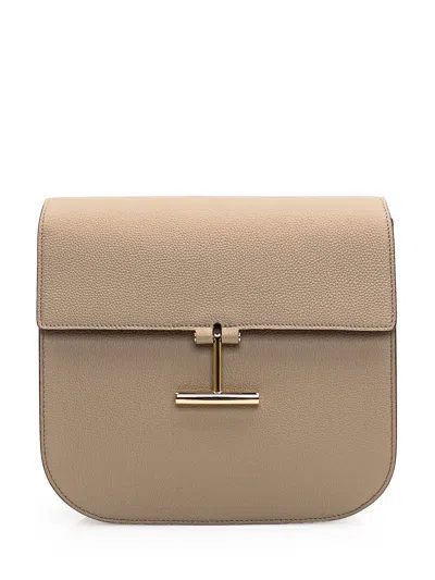 Tom Ford Leather Bag In Silk Taupe