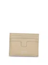 Tom Ford Leather Beige Card Holder In Neutral
