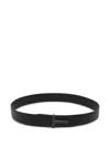 Tom Ford T Logo Buckle Belt In Grained Leather