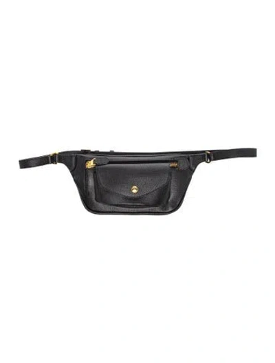 Pre-owned Tom Ford Leather Belt Bag In Black